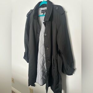 Ellen Tracy Classic Black Trench Coat